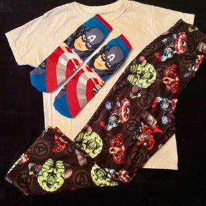 Marvel Superhero Pajamas, socks (M/8)